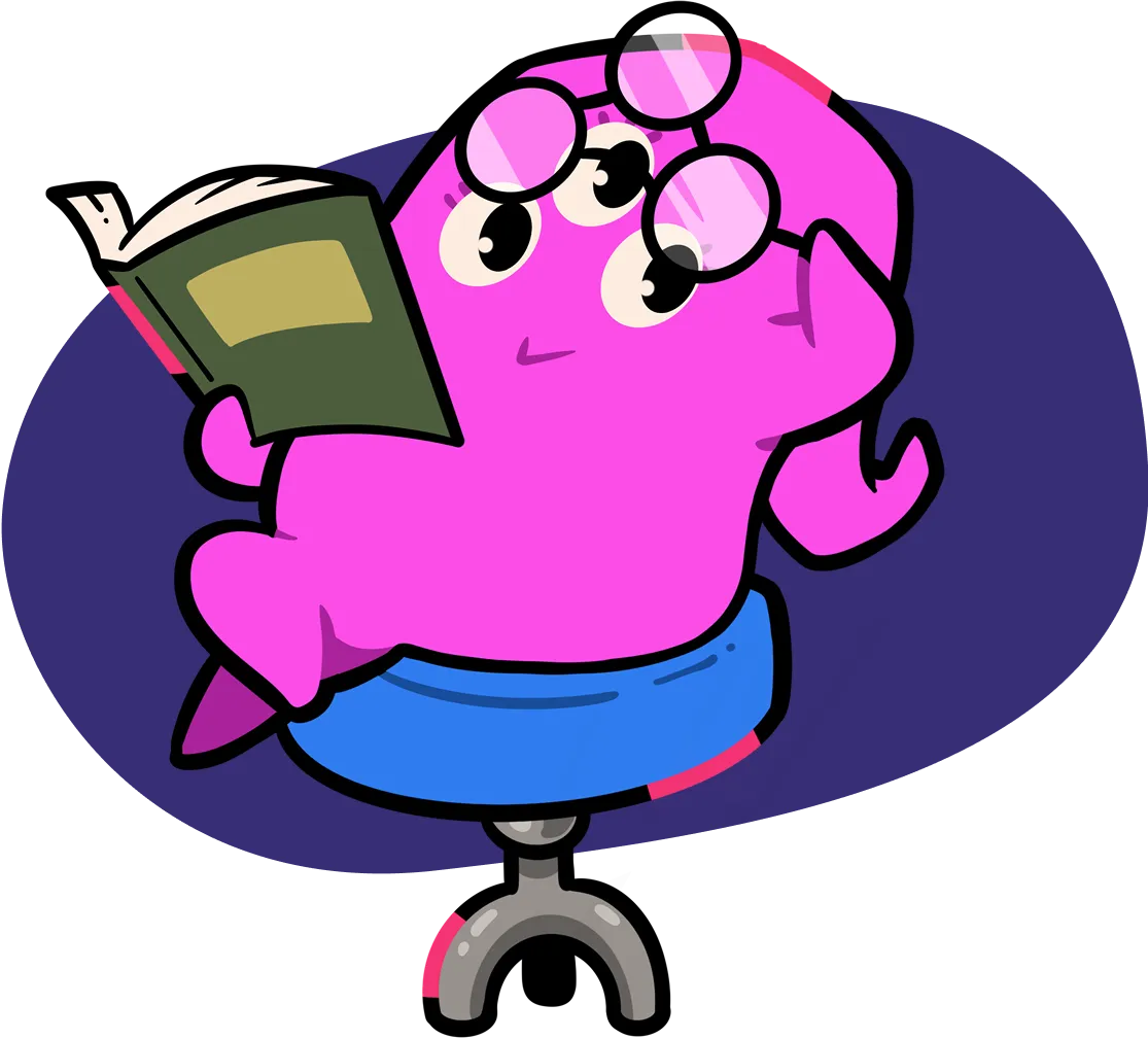 Teacher sitting illustration